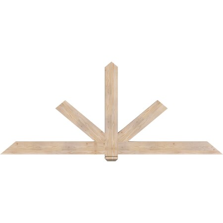 Ekena Millwork Kennewick Smooth Timber Gable Bracket, Douglas Fir, 96"W x 40"H x 3 1/2"D x 5 1/2"F, 10/12 Pitch GBW096X40X0406KEN00SDF